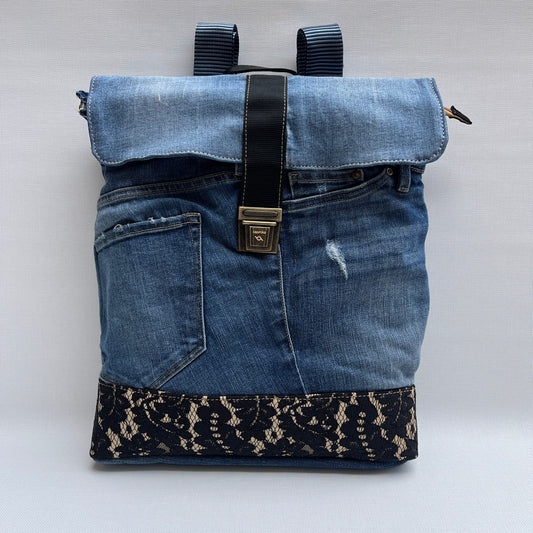 Mochila Top Caomka Recycled ♻️ Jeans · Pieza Única 15546