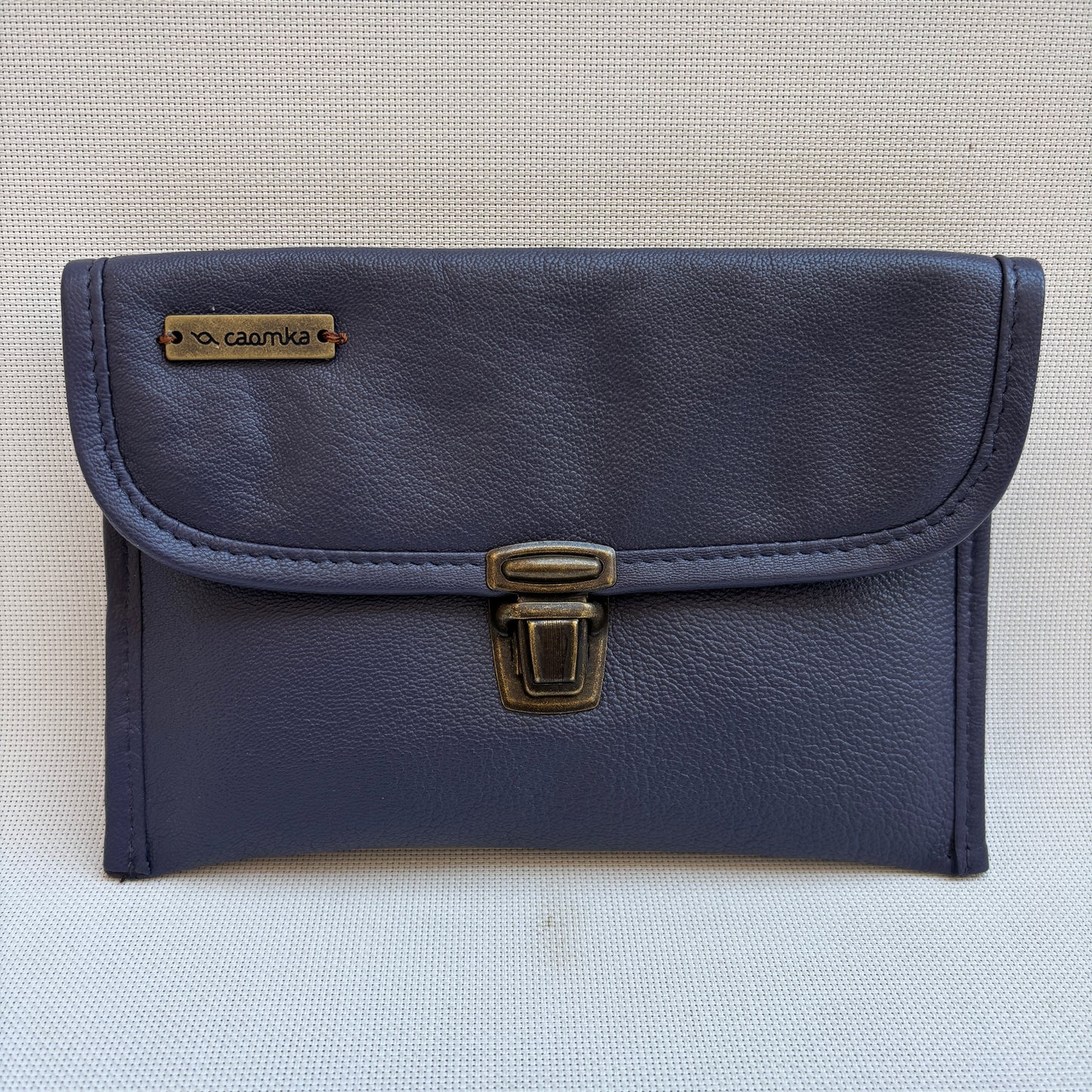 CAOMKA Flat Coin Purse Natural BioCuir® Leather Exclusive Piece No. 13177