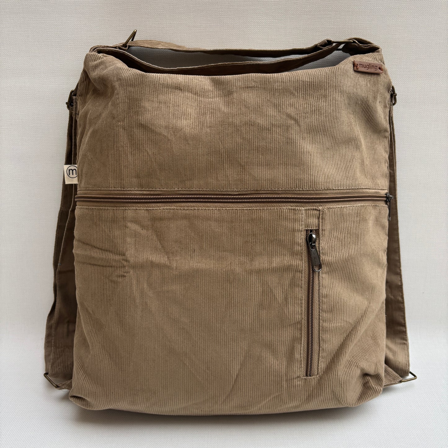 Mochila - Bolso - Tote Bag - Micro pana · Mutifunción · "Nepal" Color Camel · Súper ligera · Pieza 16458