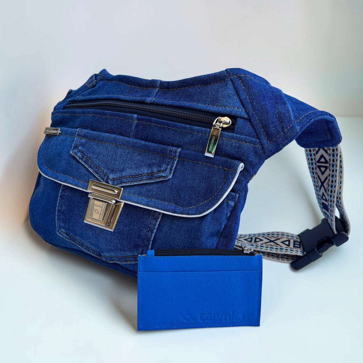 Riñonera Original Special Top ♻️Jeans Recycled ♻️ + Bolsillo trasero con cremallera · Pieza Única Núm. 19659