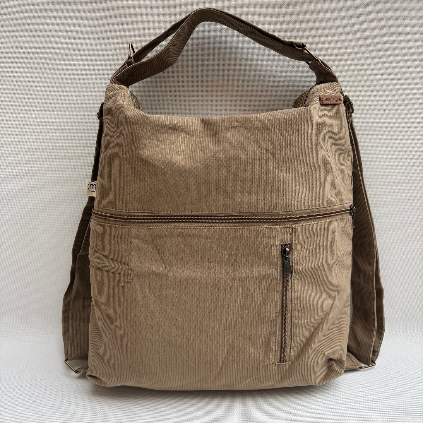 Mochila - Bolso - Tote Bag - Micro pana · Mutifunción · "Nepal" Color Camel · Súper ligera · Pieza 16458