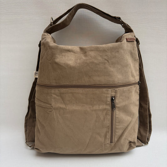 Mochila - Bolso - Tote Bag - Micro pana · Mutifunción · "Nepal" Color Camel · Súper ligera · Pieza 16458