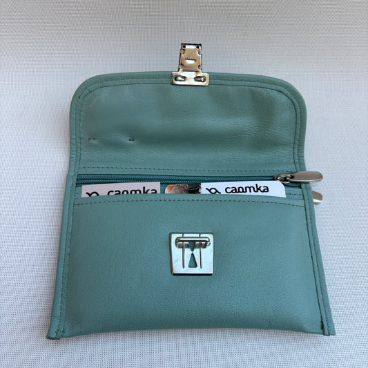 CAOMKA Flat Coin Purse Natural BioCuir® Leather Exclusive Piece No. 13177