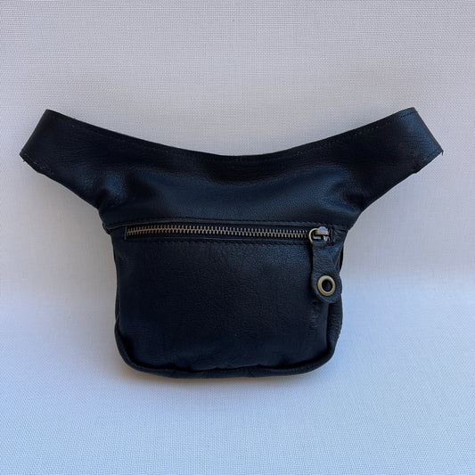 Mini Premium Black & Old Gold · Piel natural BioCuir® · Pieza Exclusiva Núm. 14741