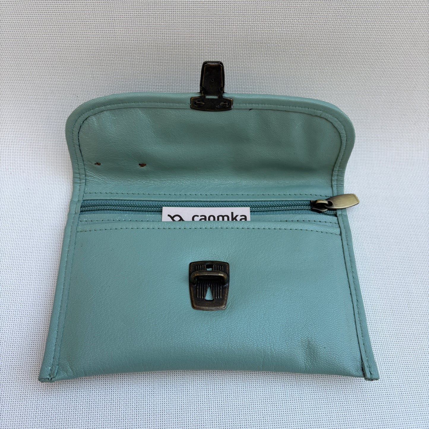 CAOMKA Flat Coin Purse Natürliches BioCuir®-Leder Exklusivstück Nr. 13177