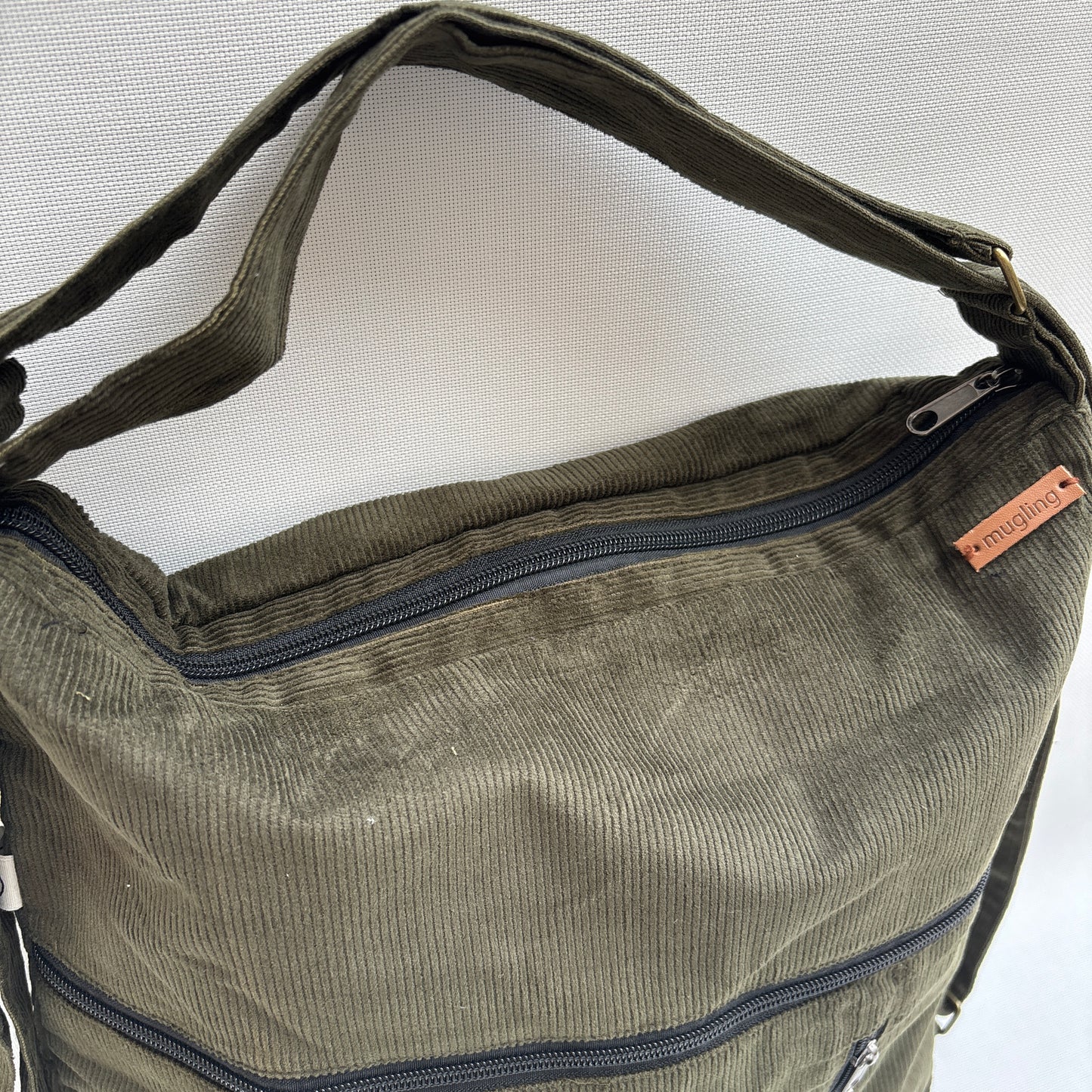 Mochila - Bolso - Tote Bag - Micro pana · Mutifunción · "Nepal" Color Verde · Súper ligera · Pieza 16457