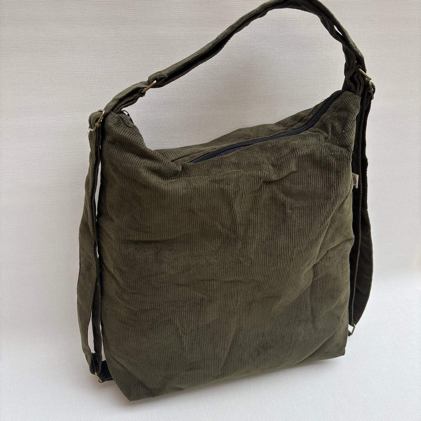 Mochila - Bolso - Tote Bag - Micro pana · Mutifunción · "Nepal" Color Verde · Súper ligera · Pieza 16457