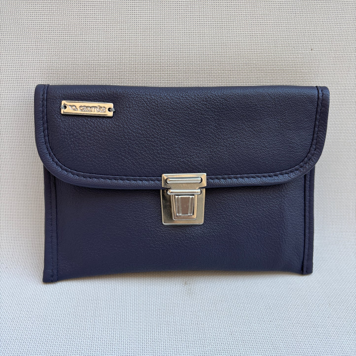 CAOMKA Flat Coin Purse Natural BioCuir® Leather Exclusive Piece No. 13177