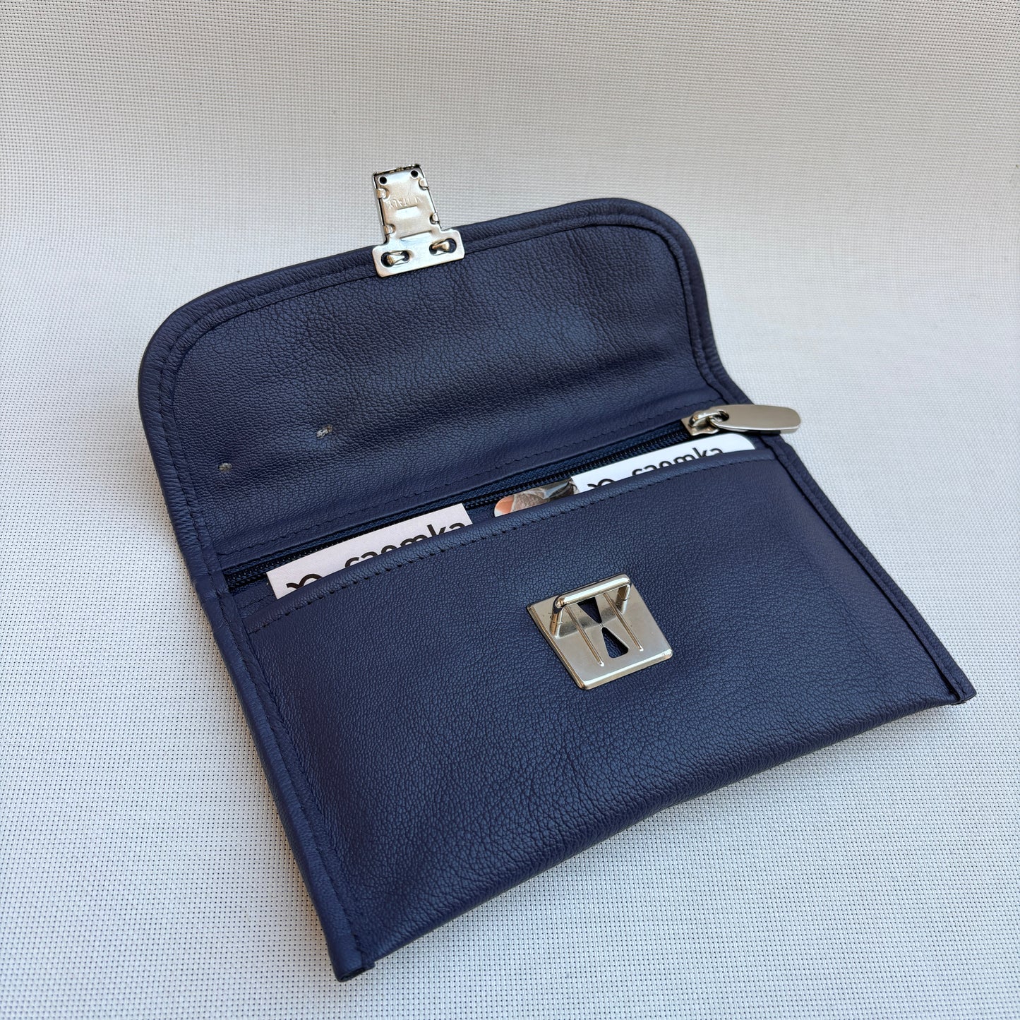 CAOMKA Flat Coin Purse Natural BioCuir® Leather Exclusive Piece No. 13177