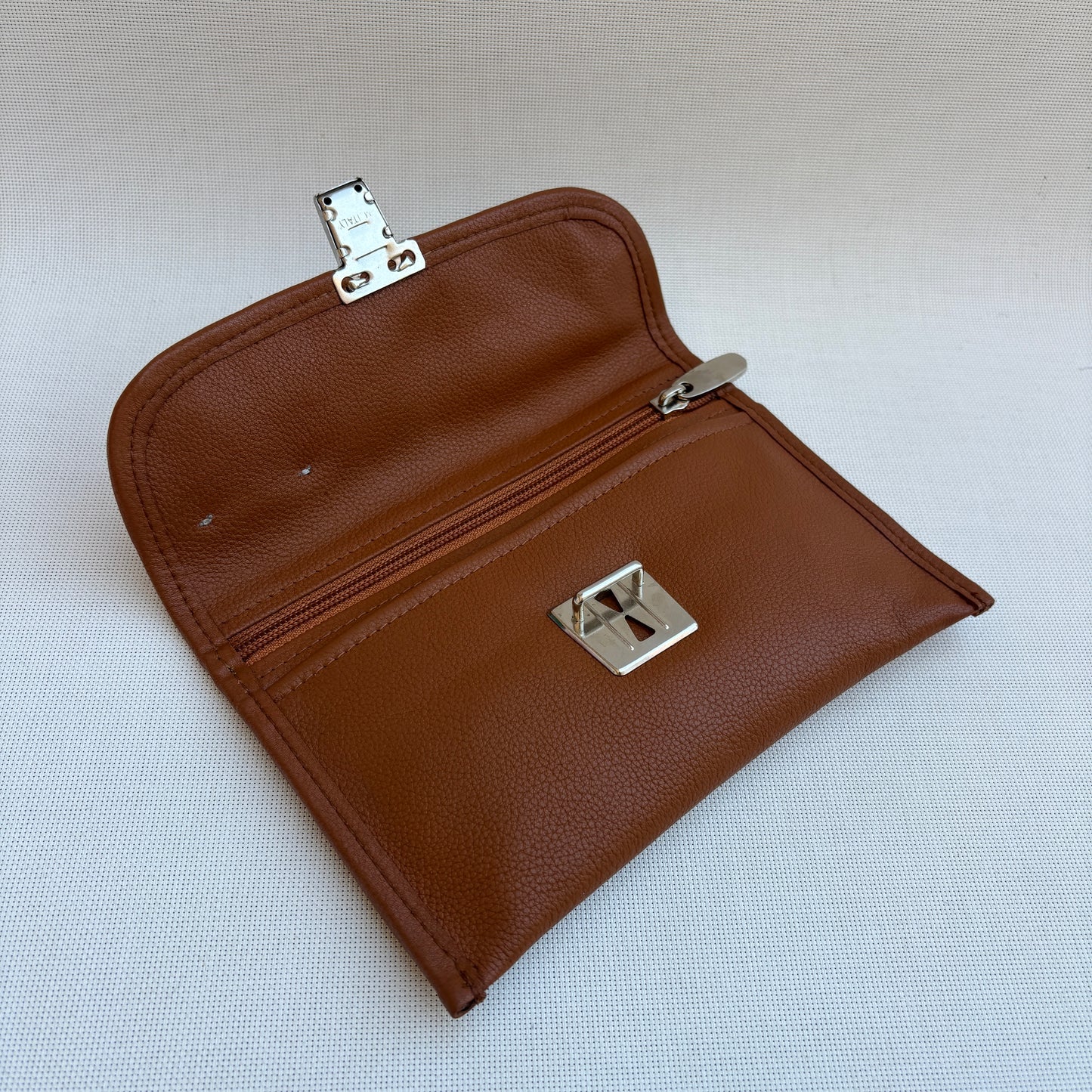 CAOMKA Flat Coin Purse Natural BioCuir® Leather Exclusive Piece No. 13177