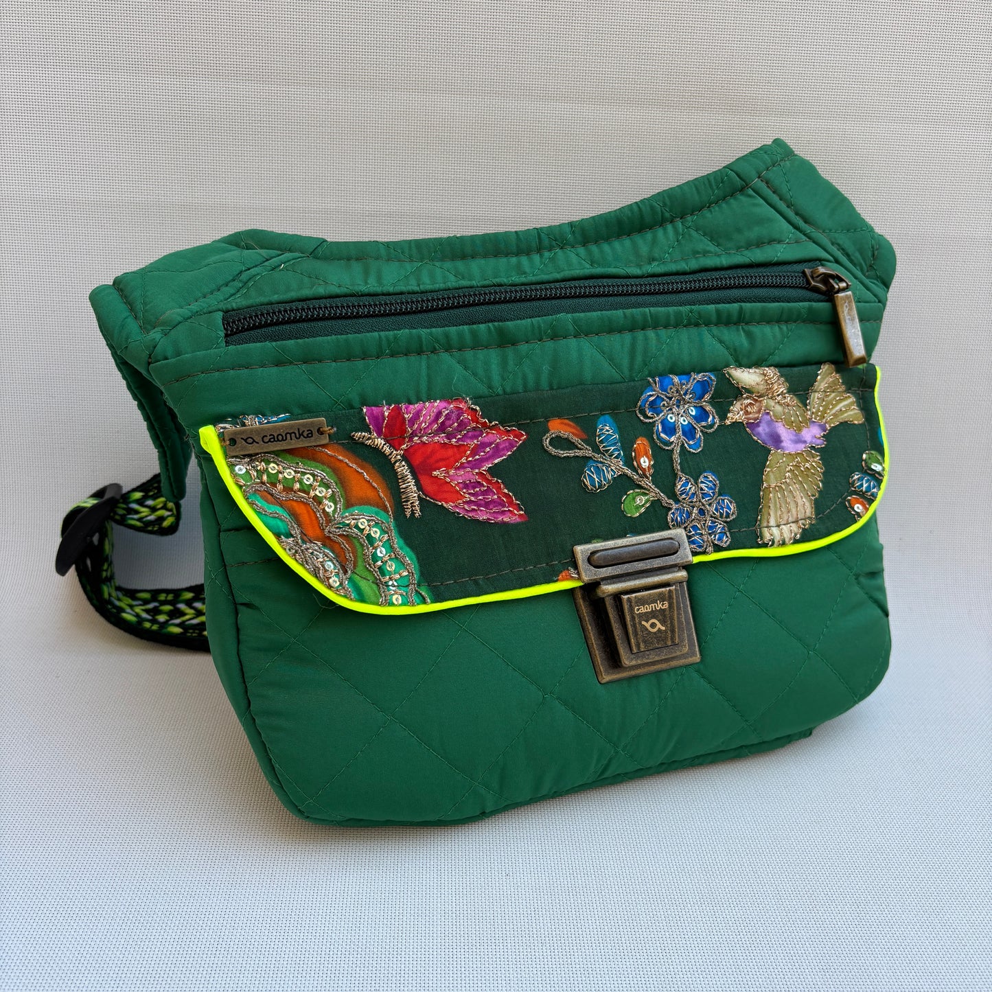 Riñonera "Special India Green Top" + Bolsillo trasero · Pieza Única Núm. 18739