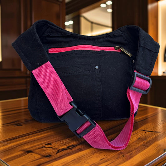 Riñonera Original "Jeans Top" ♻️ Jeans Recycled Japanese ♻️ + Bolsillo extra con cremallera · Pieza Única Núm. 19599