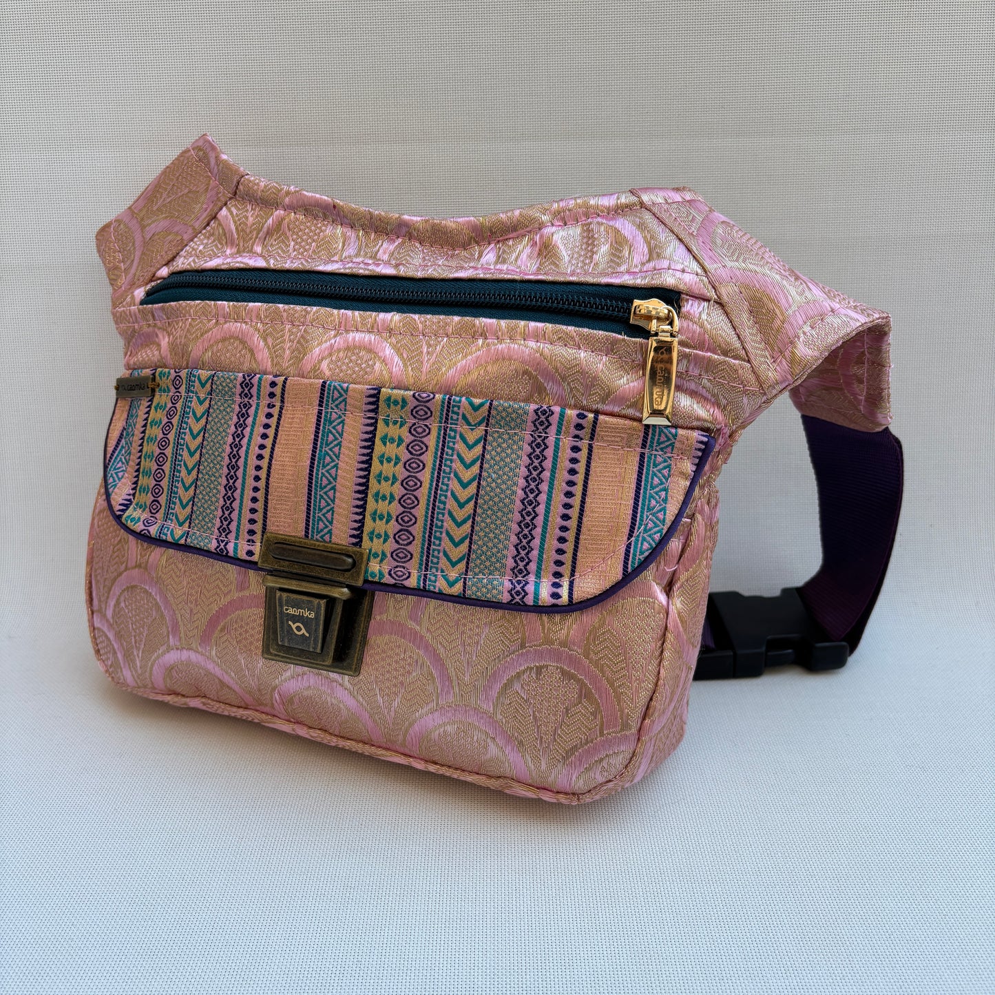 Riñonera "Special Pink Palace India" + Bolsillo trasero · Pieza Única Núm. 18701