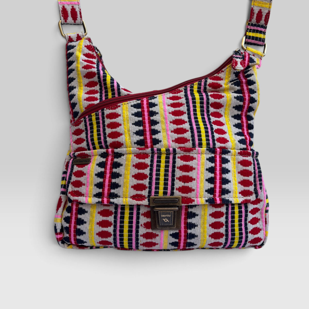 Bolso Bandolera Súper Caomka "Happy Tribal" · Pieza Única Núm. 19547