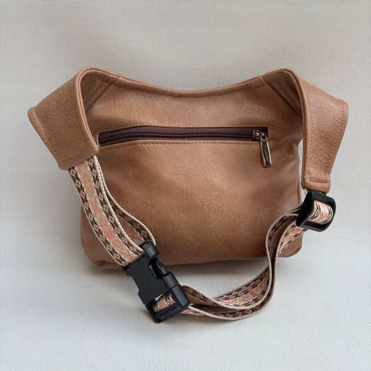 Riñonera "Elegant Patchwork Top" + Bolsillo trasero · Polipiel · Pieza Única Núm. 18049
