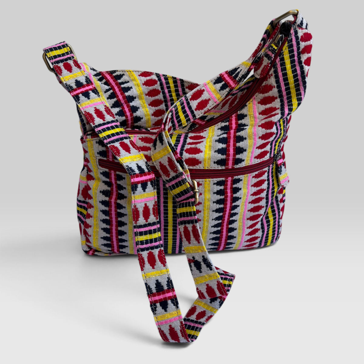 Bolso Bandolera Súper Caomka "Happy Tribal" · Pieza Única Núm. 19547