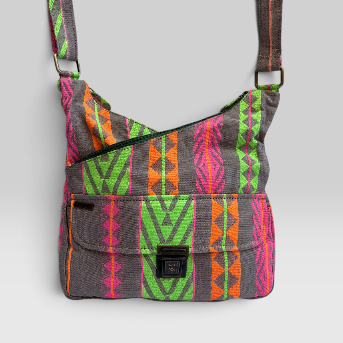 Bolso Bandolera Súper Caomka "Neon Tribal" · Pieza Única Núm. 19549