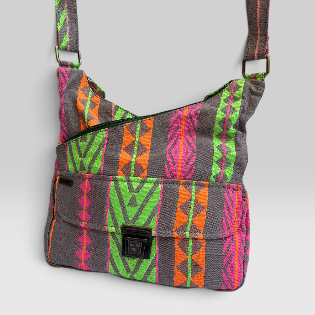 Bolso Bandolera Súper Caomka "Neon Tribal" · Pieza Única Núm. 19549