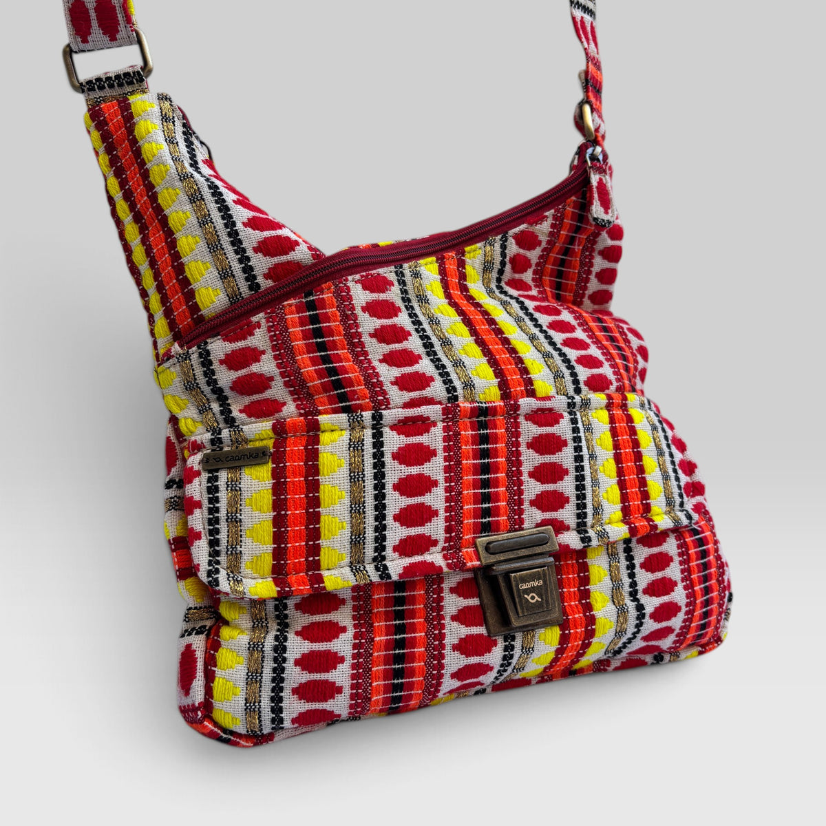 Bolso Bandolera Súper Caomka "Happy Red" · Pieza Única Núm. 19551