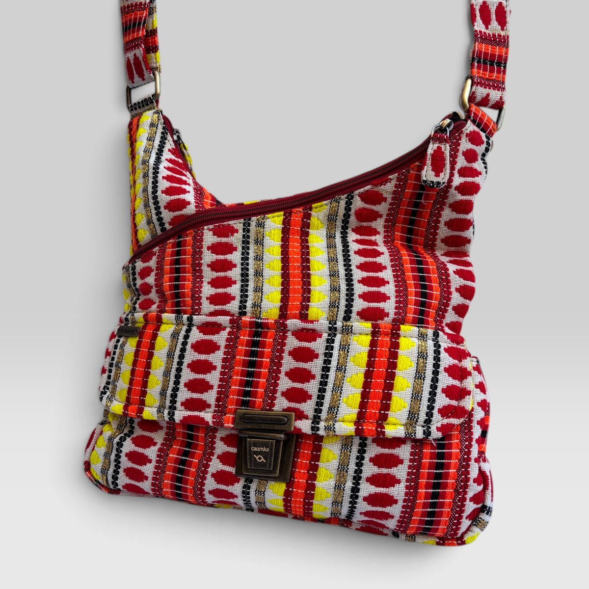Bolso Bandolera Súper Caomka "Happy Red" · Pieza Única Núm. 19551