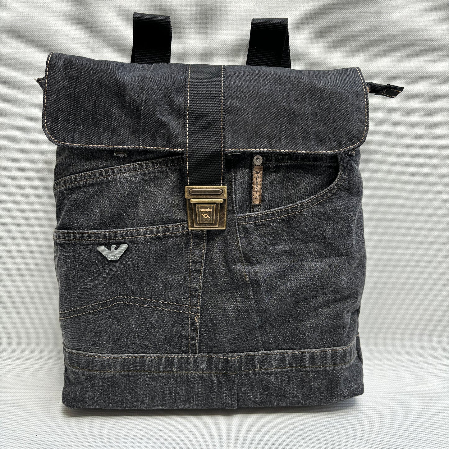 Mochila Top Caomka Recycled ♻️ Jeans · Pieza Única 15595