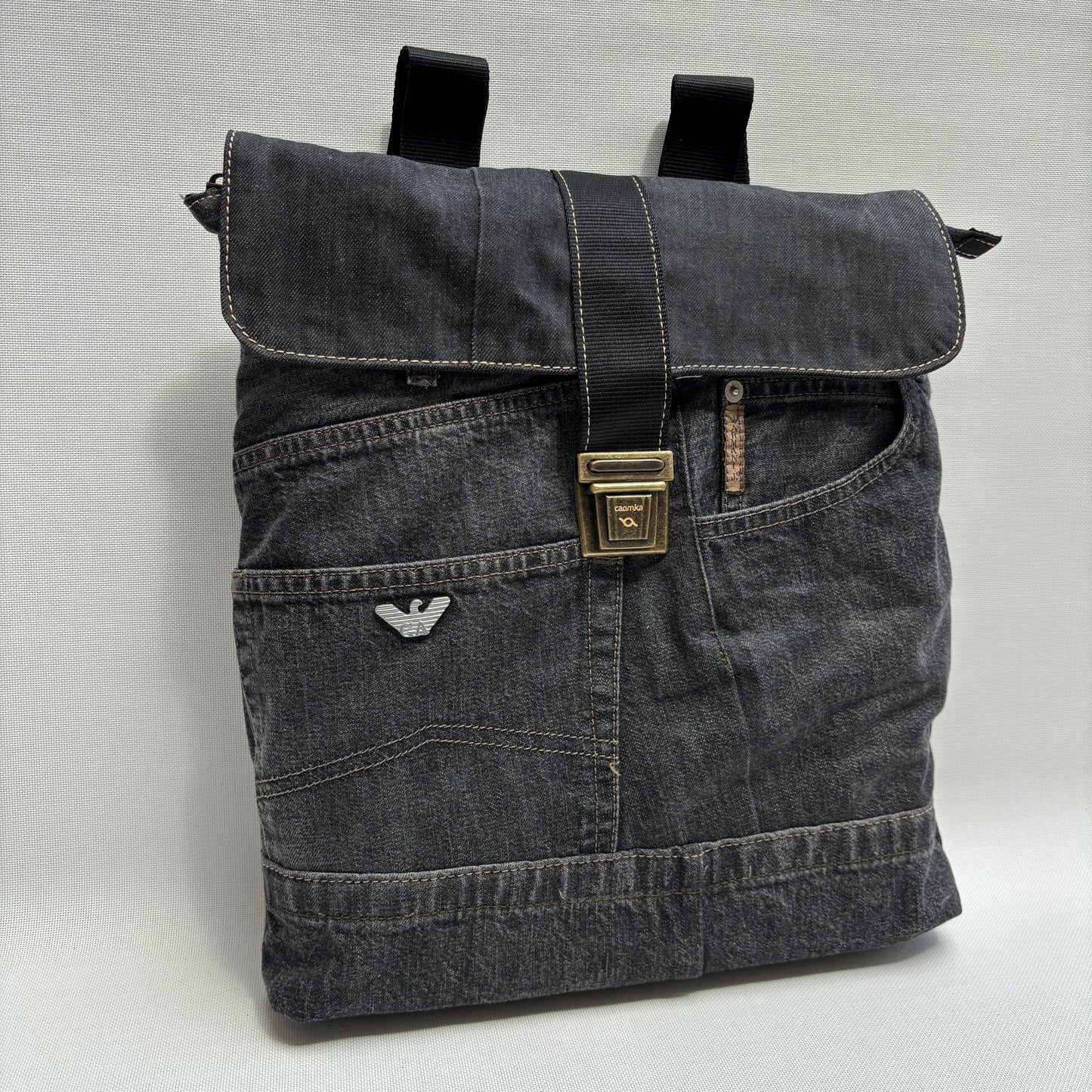 Mochila Top Caomka Recycled ♻️ Jeans · Pieza Única 15595