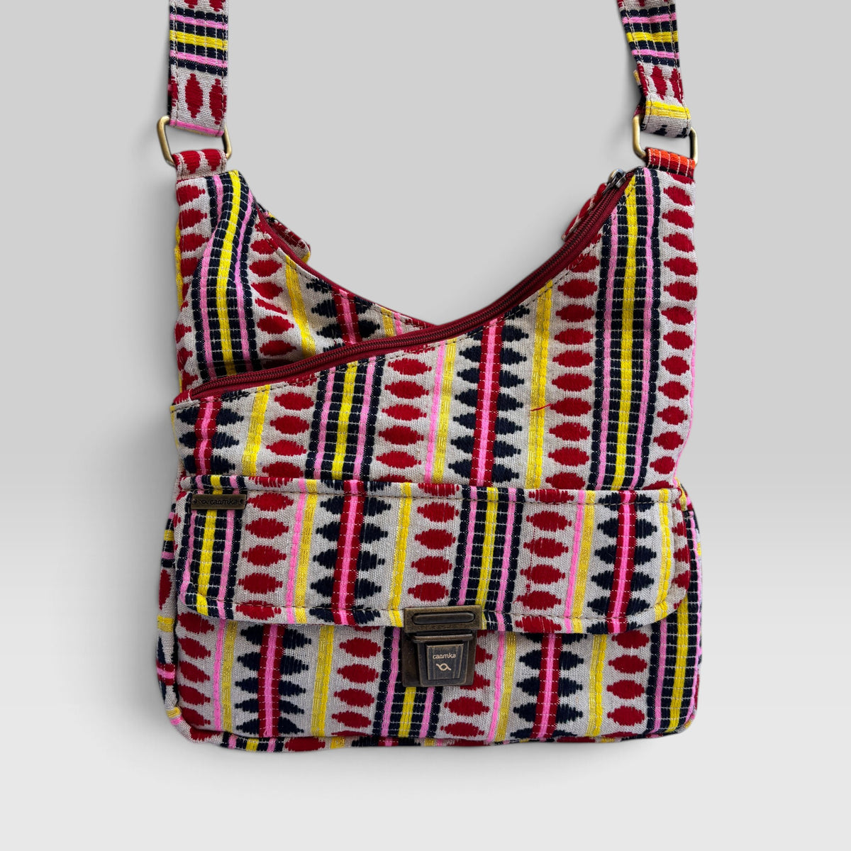 Bolso Bandolera Súper Caomka "Happy Ethnic" · Pieza Única Núm. 19555