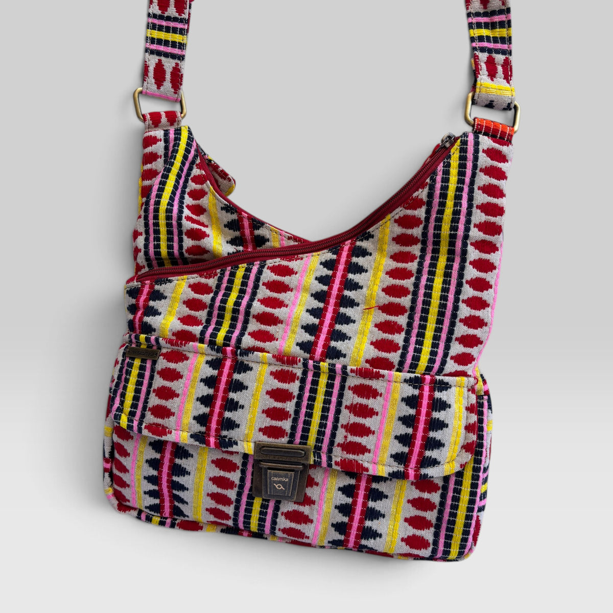 Bolso Bandolera Súper Caomka "Happy Ethnic" · Pieza Única Núm. 19555