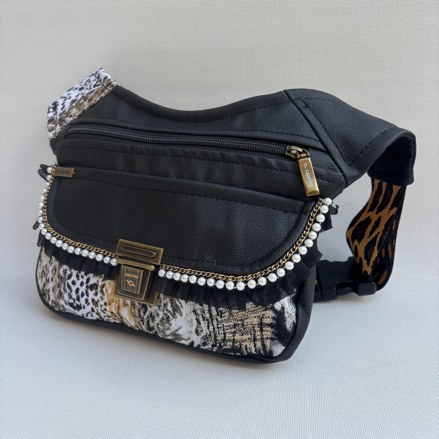 Riñonera "Luxury Annimal Print Top" + Bolsillo Trasero · Polipiel · Pieza única Núm. 18038