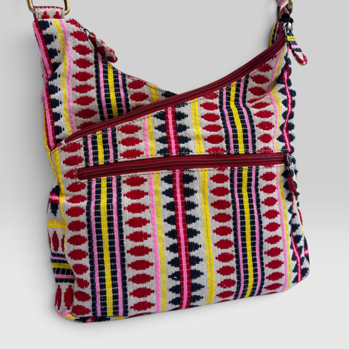 Bolso Bandolera Súper Caomka "Happy Ethnic" · Pieza Única Núm. 19555
