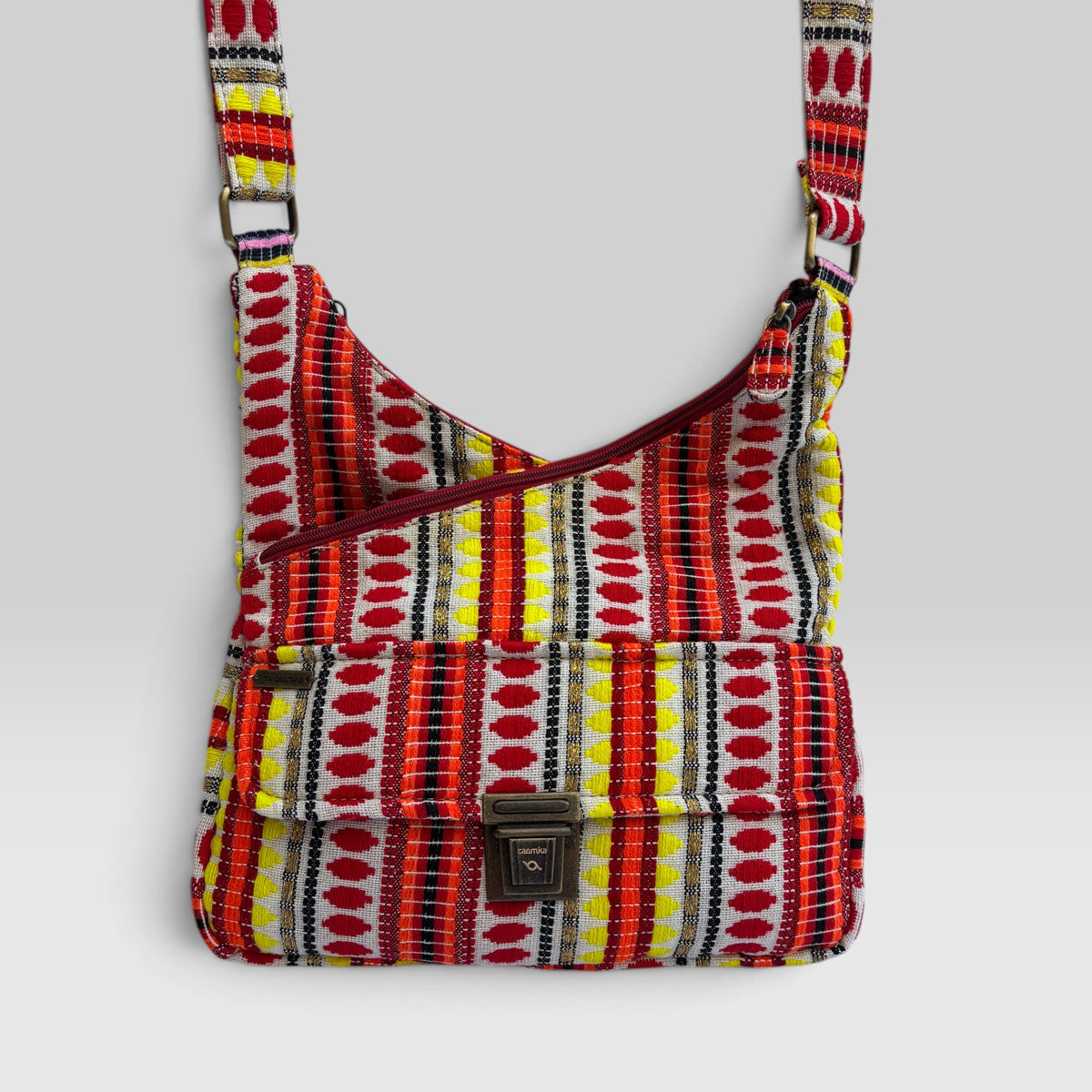 Bolso Bandolera Súper Caomka "Ethnic Fire" · Pieza Única Núm. 19556