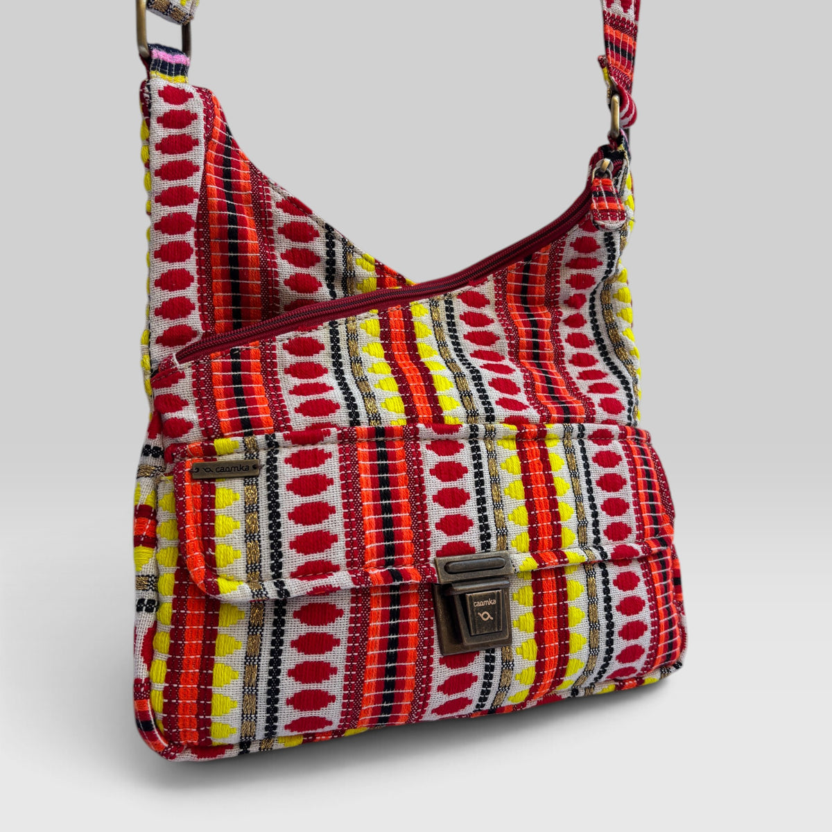 Bolso Bandolera Súper Caomka "Ethnic Fire" · Pieza Única Núm. 19556