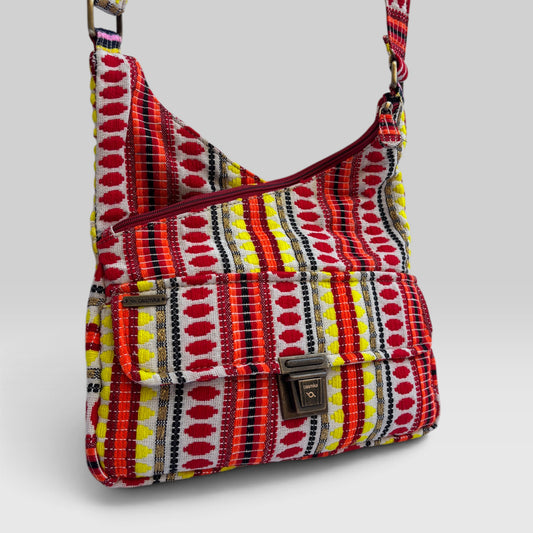 Bolso Bandolera Súper Caomka "Ethnic Fire" · Pieza Única Núm. 19556
