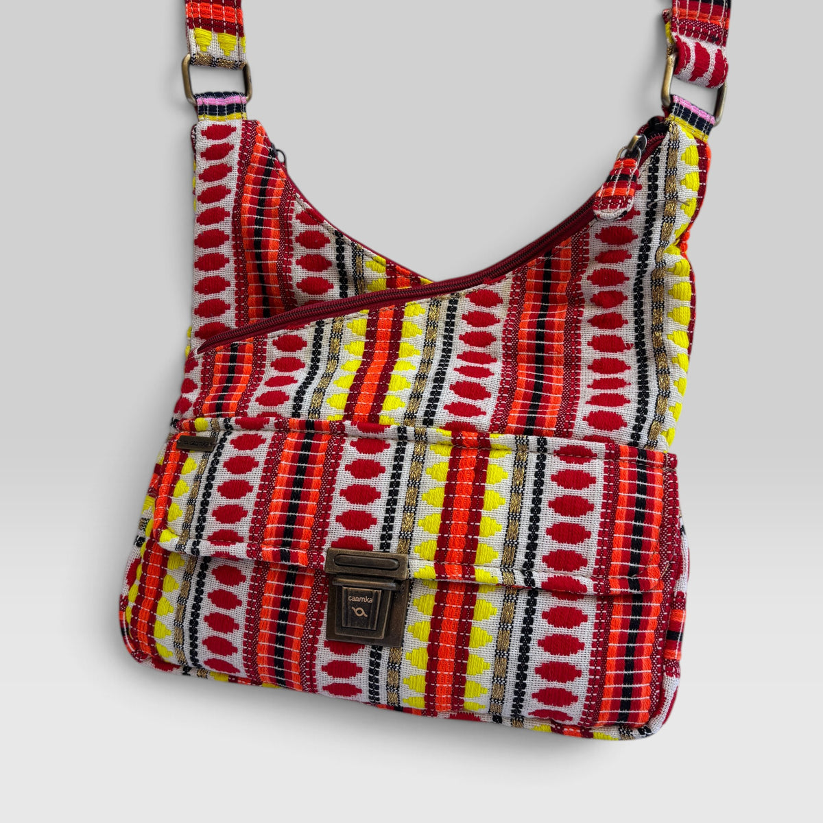 Bolso Bandolera Súper Caomka "Ethnic Fire" · Pieza Única Núm. 19556