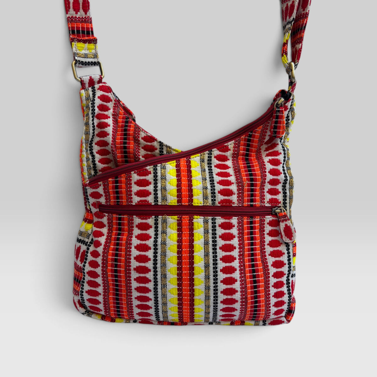 Bolso Bandolera Súper Caomka "Ethnic Fire" · Pieza Única Núm. 19556