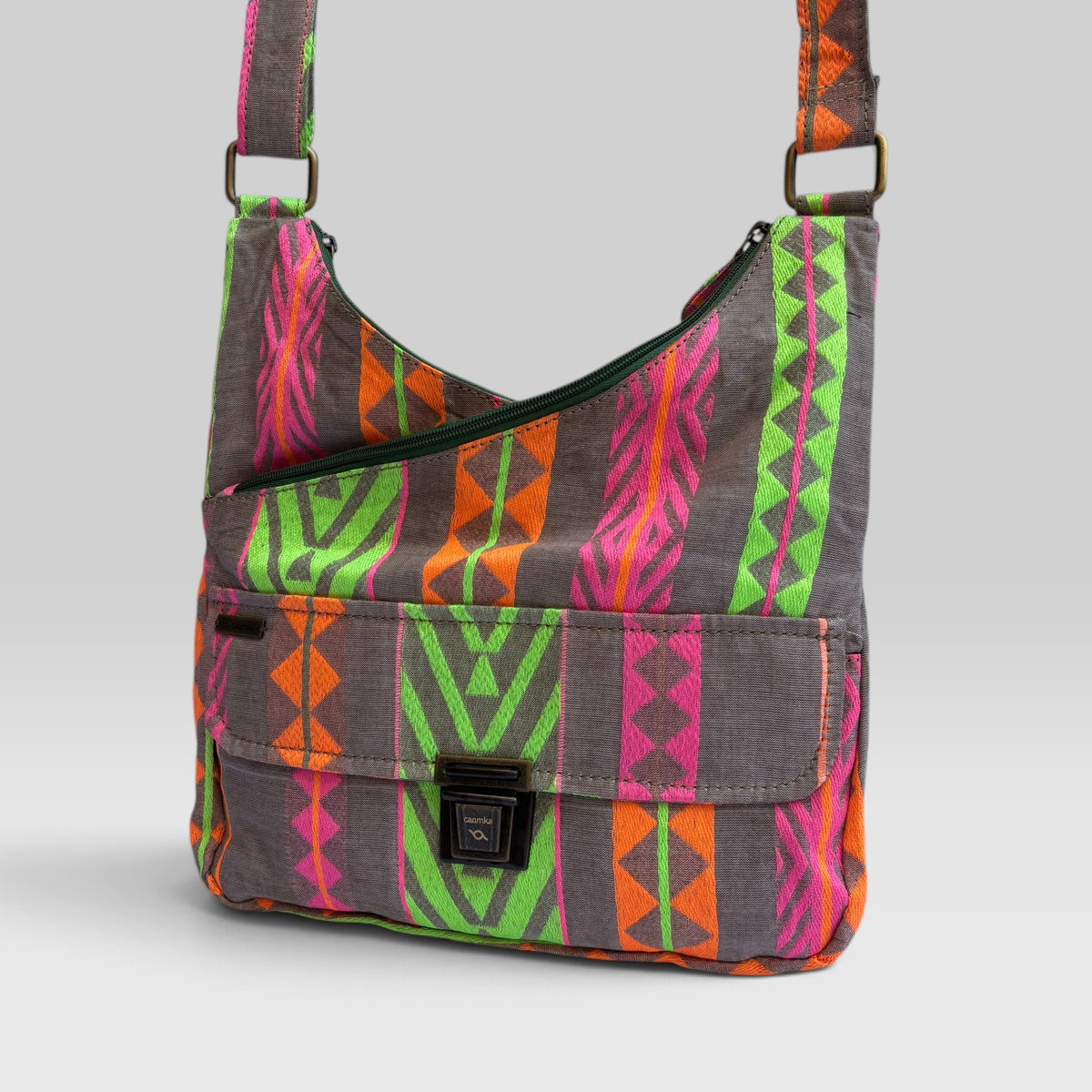 Bolso Bandolera Súper Caomka "Neon Tribal" · Pieza Única Núm. 19557