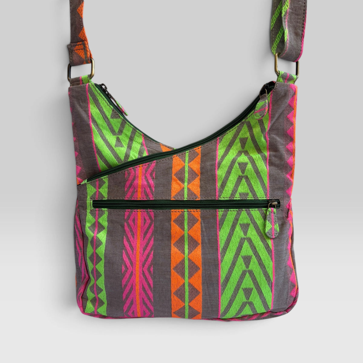 Bolso Bandolera Súper Caomka "Neon Tribal" · Pieza Única Núm. 19557