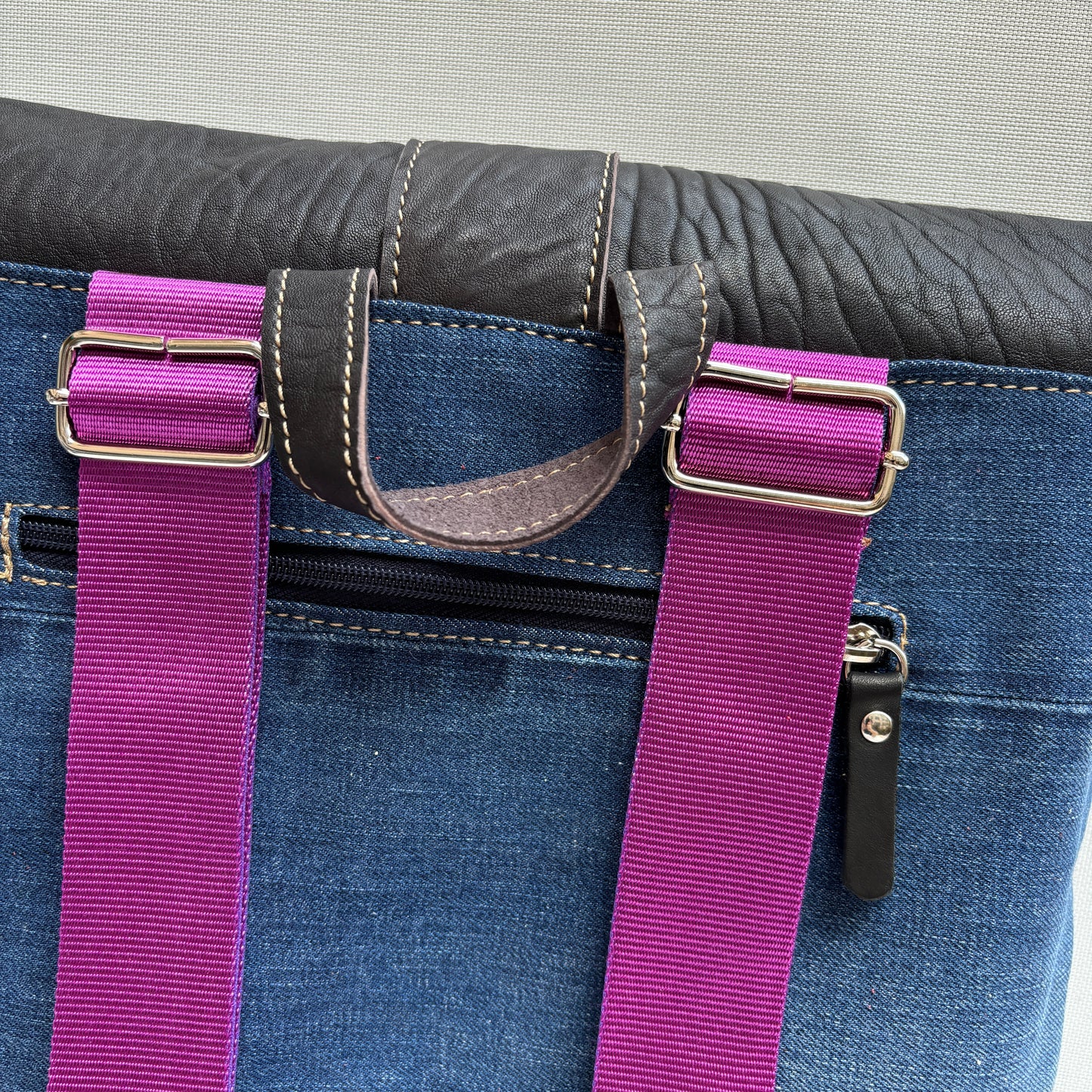 Mochila Top Caomka Recycled ♻️ Jeans · Pieza Única 15607