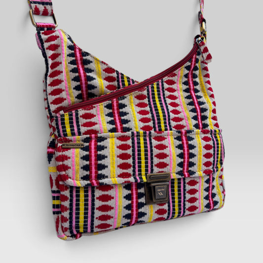 Bolso Bandolera Súper Caomka "Happy Stripes" · Pieza Única Núm. 19560