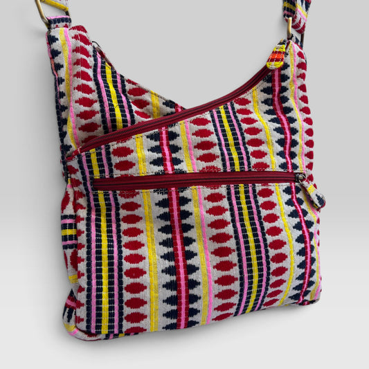 Bolso Bandolera Súper Caomka "Happy Stripes" · Pieza Única Núm. 19560