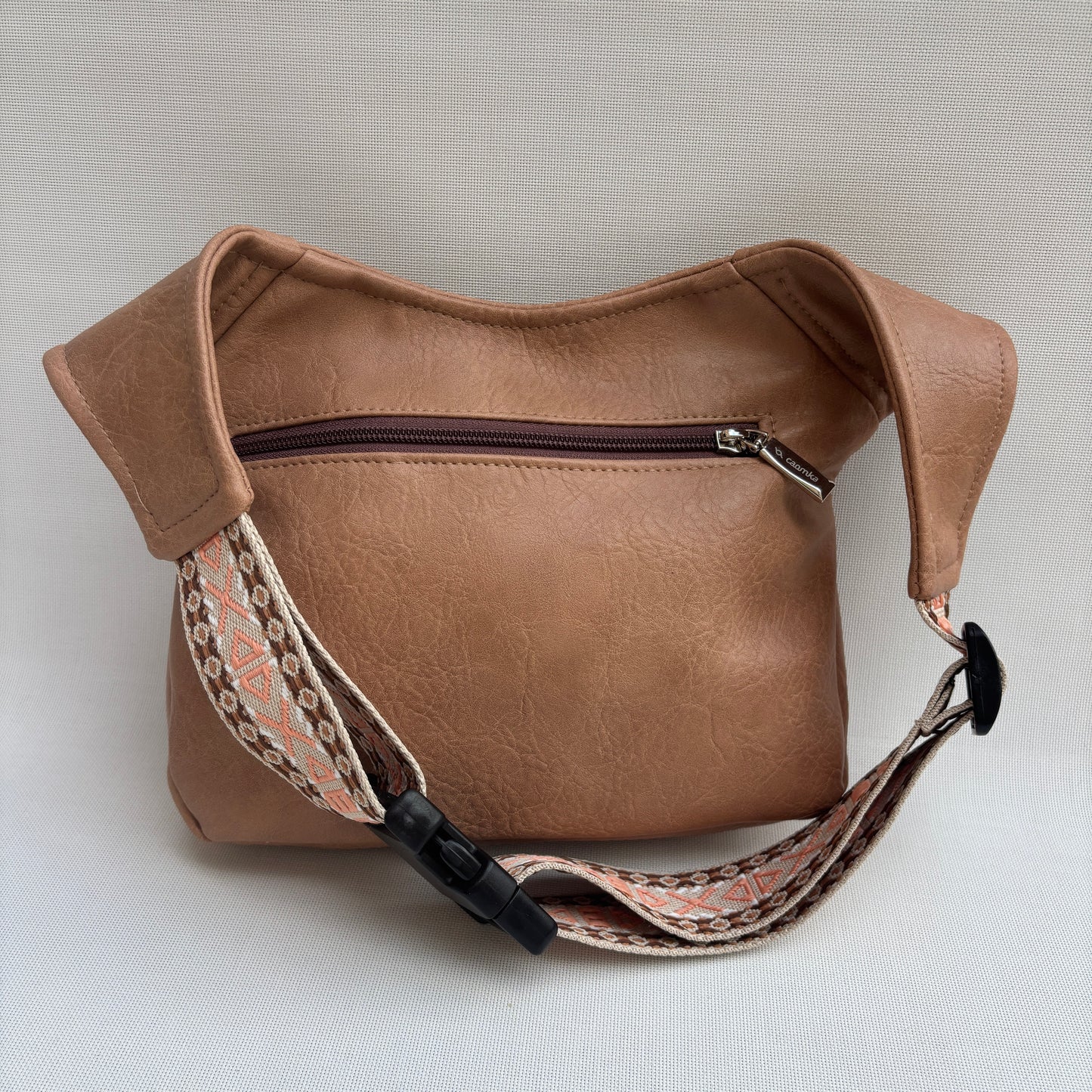 Riñonera "Elegant Patchwork Top" + Bolsillo trasero · Polipiel · Pieza Única Núm. 18022