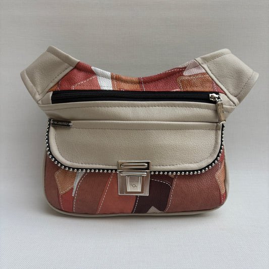 Riñonera "Elegant Patchwork Top" + Bolsillo trasero · Polipiel · Pieza Única Núm. 18021