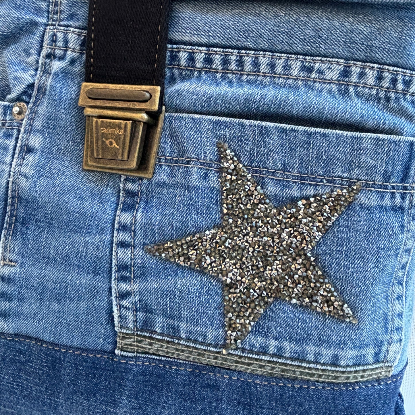 Mochila Top Caomka Recycled ♻️ Jeans · Pieza Única 16481
