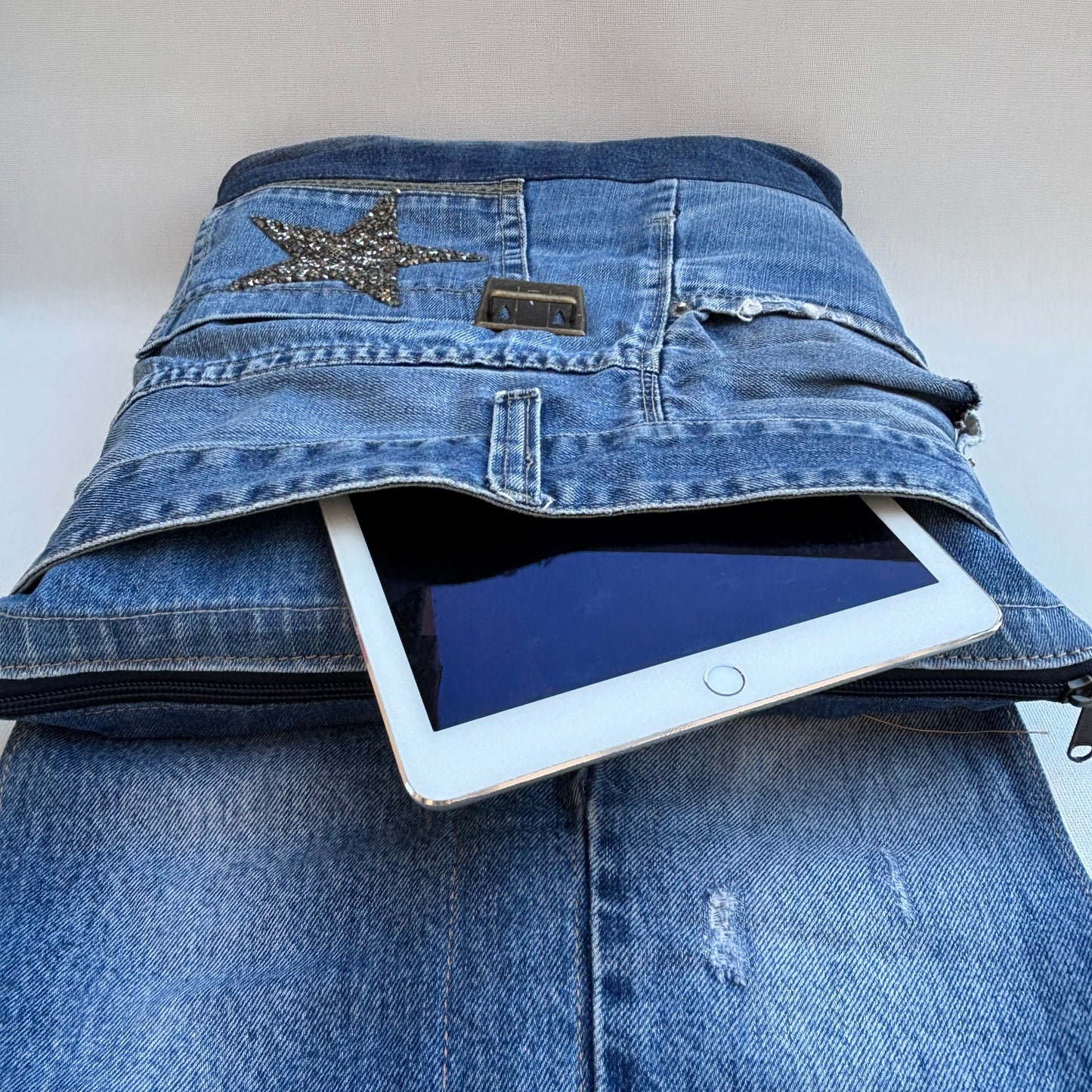 Mochila Top Caomka Recycled ♻️ Jeans · Pieza Única 16481