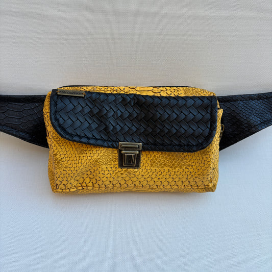 Riñonera Urban "Snake Yellow & Black" · Polipiel · Pieza Única Núm. 18727