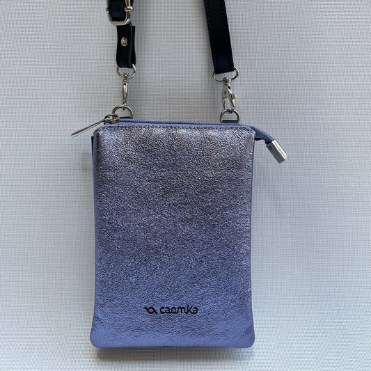 (-50%) Porta Móvil · Diseño Top · Piel natural · Lila Metalizado