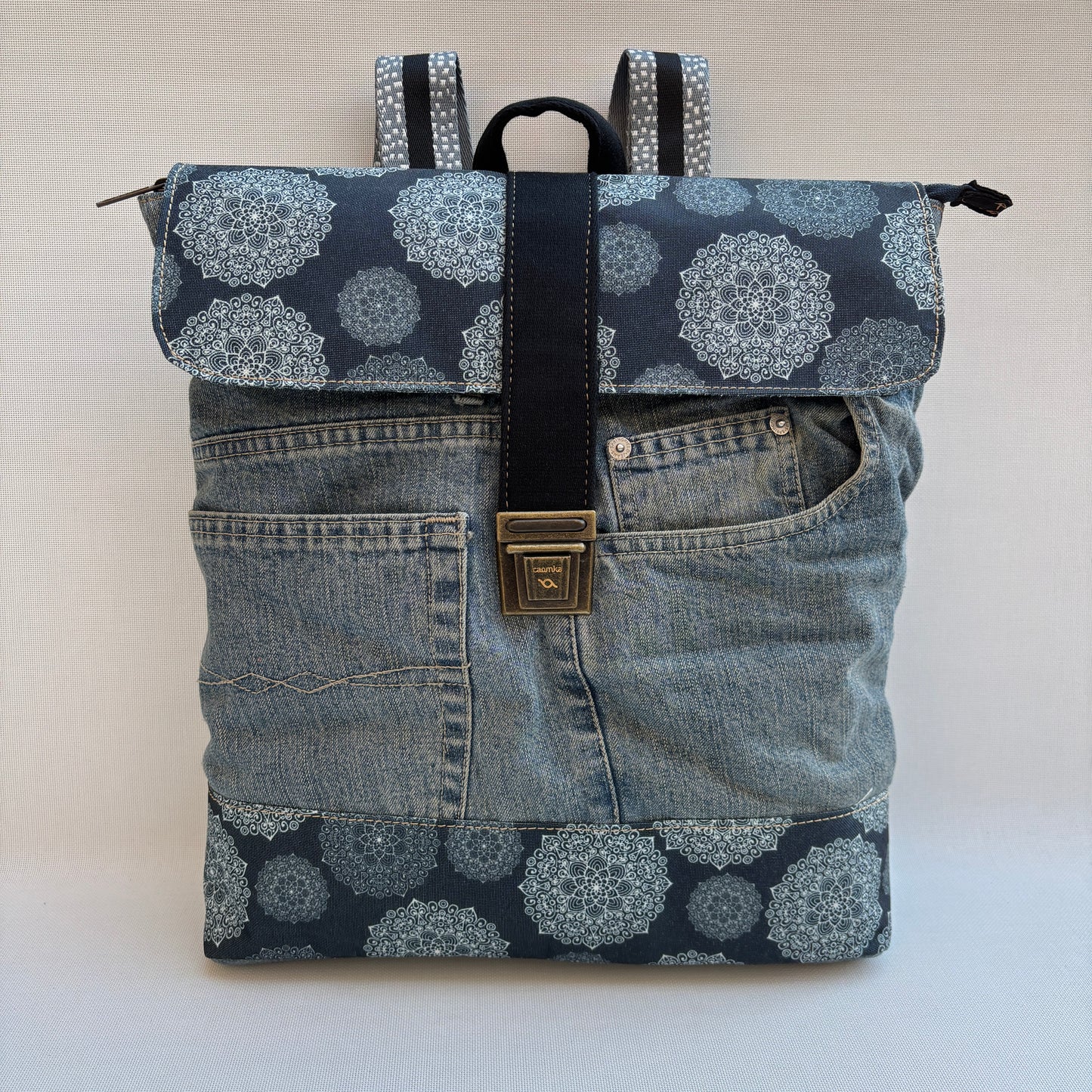 Mochila Vaquera Top Caomka Recycled ♻️ Jeans · Pieza Única 16616