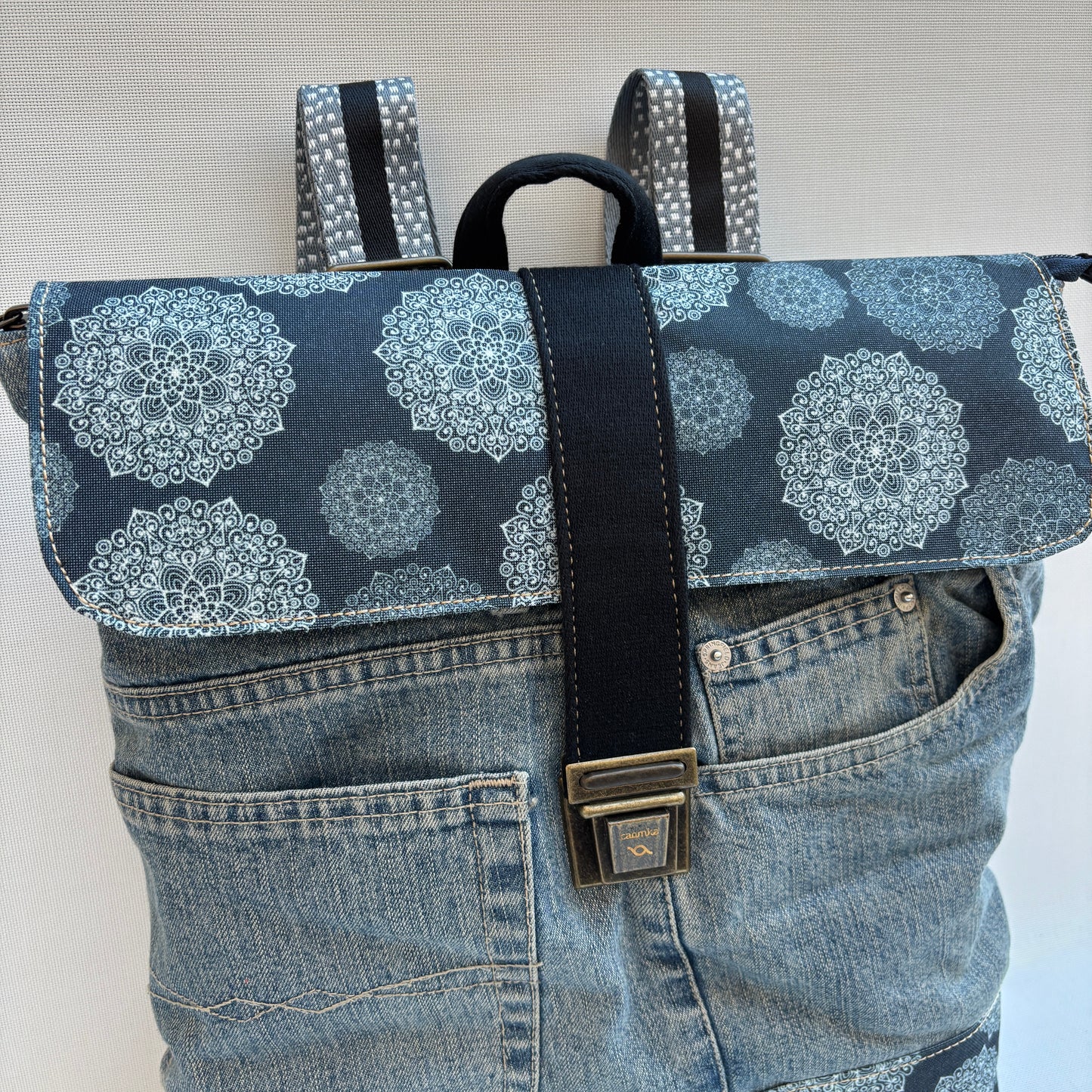 Mochila Vaquera Top Caomka Recycled ♻️ Jeans · Pieza Única 16616
