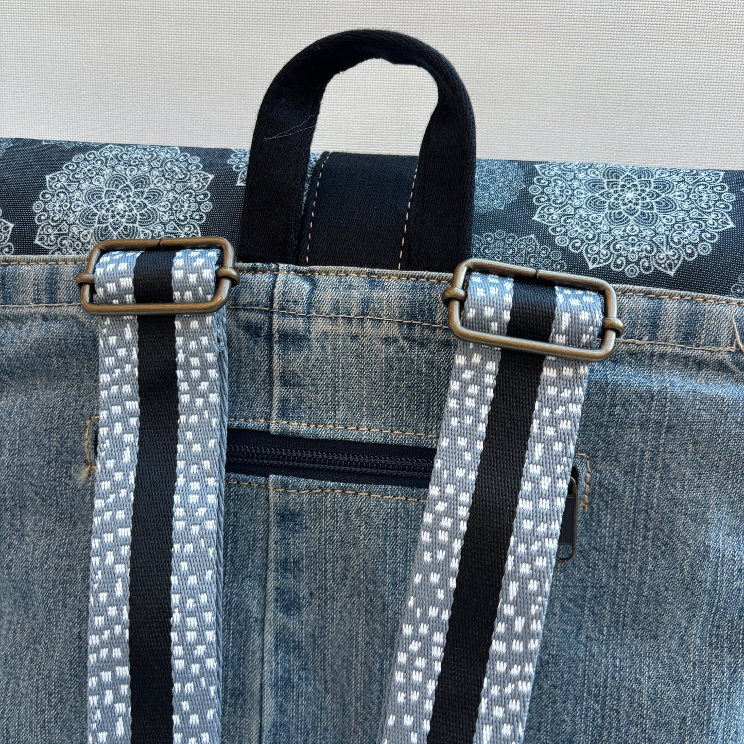 Mochila Vaquera Top Caomka Recycled ♻️ Jeans · Pieza Única 16616