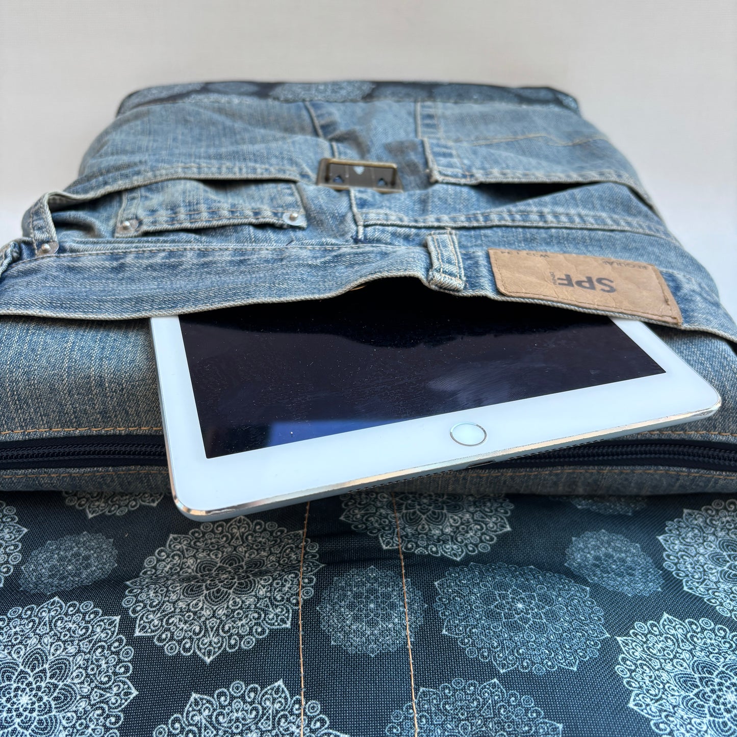 Mochila Vaquera Top Caomka Recycled ♻️ Jeans · Pieza Única 16616